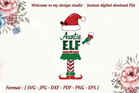 Auntie Elf Christmas Svg Review for Real Embroidery