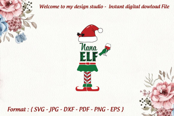 Nana Elf Merry Christmas Svg Review for Real Embroidery