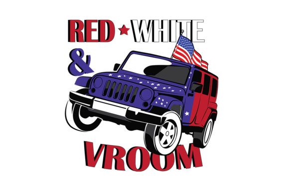 Red White Vroom Independence Day Svg Review