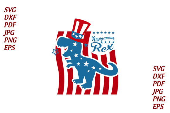 T-rex Dinosaur Independence Day Svg File Review